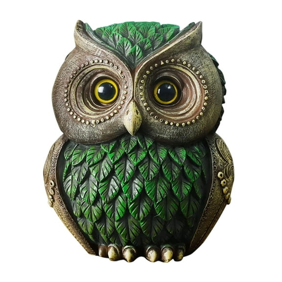 Resins Owl Statue Modern Shelf Decors Accents Small Sculptures Gift