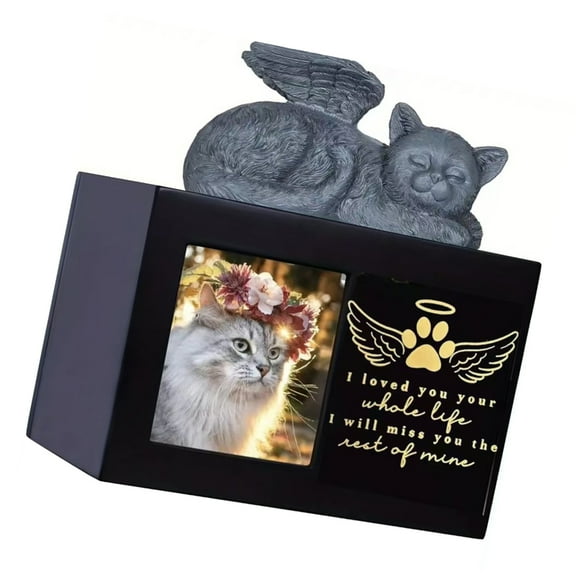 Resins Pet Cremation Urn Ashes Urns Dogs Memorials Caskets Funeral Photo Frame for Memorializing Cats and Dogs