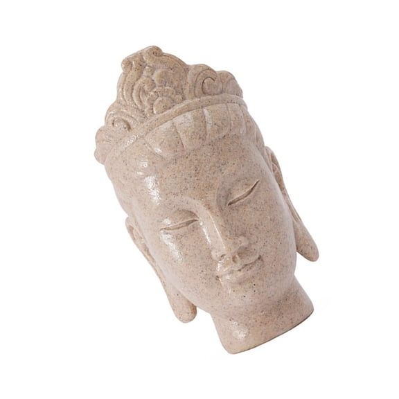 Resins Stone Color Buddhas Head Statue for Peaceful Meditations Space Decors