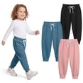 thumbnail image 1 of Resinta 3 Pack Toddler Girls Boys Sweatpants Kids Casual Athletic Pull-On Cotton Jogger Pants with Drawstring for Boys Girls, 1 of 10