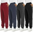 thumbnail image 1 of Resinta 4 Pack Boys' Fleece Sweatpants Kids Athletic Jogger Pants with Pockets Drawstring, 1 of 7