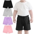 thumbnail image 1 of Resinta 4 Packs Unisex Baby Toddler Cotton Shorts Baby Pull-on Shorts with Drawstring Soft Summer Clothes for Daily Wear, 1 of 9