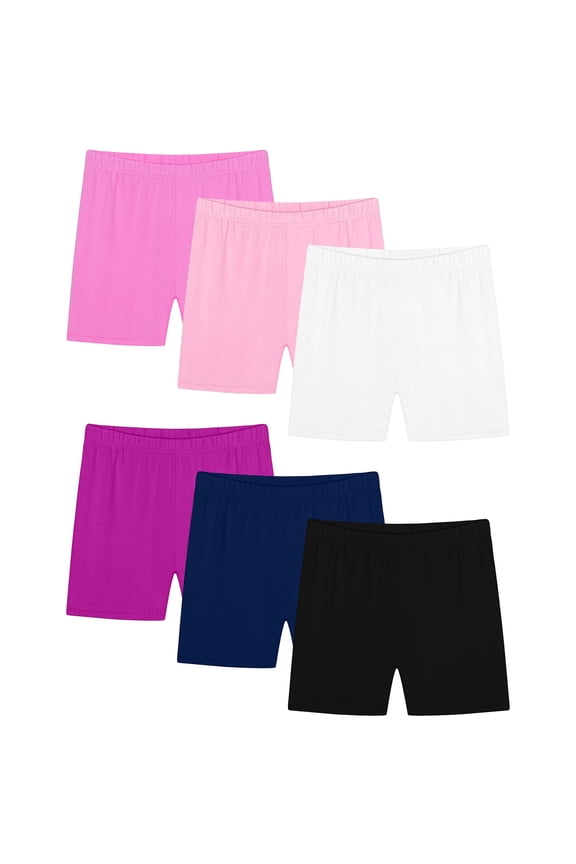 6 Pack Dance Shorts Girls Bike Short Breathable and Safety 12 Color