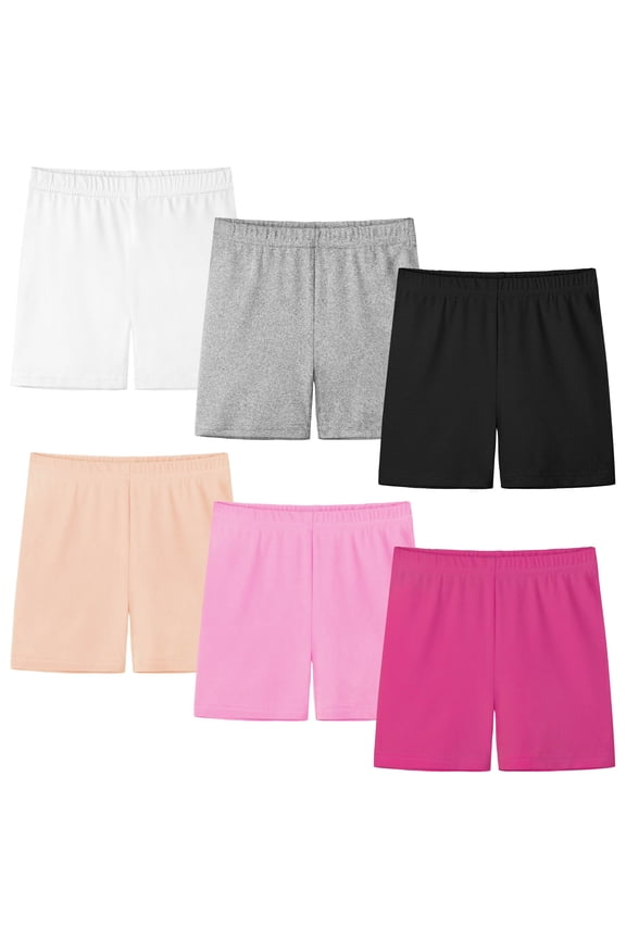 6 Pack Dance Shorts Girls Bike Short Breathable and Safety 6 Color