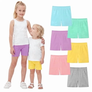 Resinta 6 Pack Girls Bike Shorts Under Dress Dance Cartwheel Shorts for Toddler Kids Summer Clothes Multicolor