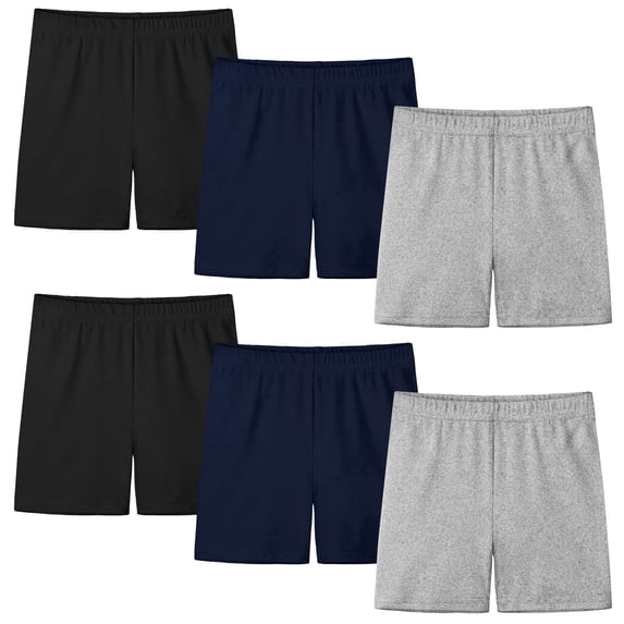 Resinta 6 Pack Girls Bike Shorts Under Dress Dance Cartwheel Shorts for Toddler Kids Summer Clothes Multicolor