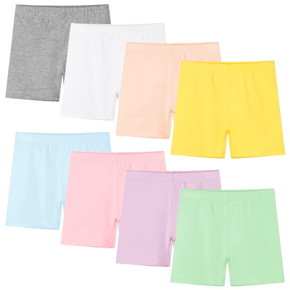 Resinta 8 Pack Baby Toddler Girls Cotton Bike Shorts Kids Safety Under Dress Dance Shorts