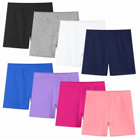 Resinta 8 Pack Baby Toddler Girls Cotton Bike Shorts Kids Safety Under Dress Dance Shorts