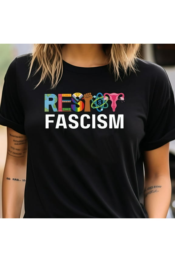 Equality Awareness Shirt - Symbolic "Resist" Message - Vintage Washed Cotton Crewneck for Social Change