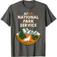 thumbnail image 1 of Resist Alt US National Park Service Wolf Unisex T-Shirt for Men Women Kids Toddler,Charcoal Color,Size YXS, 1 of 5