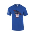 thumbnail image 1 of Resist American Flag Fist Will Not Comply Men's Short Sleeve T-shirt Graphic Tee Graphic Tee-Antique Royal-xl, 1 of 4