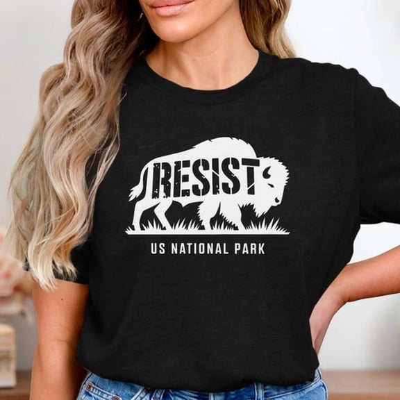 Resist BiS1on T-S1Hirt, US National Park WildL1ife T1EE, E1nvI1ROnM1ental Activist S1Hirt, Save Nature Buffa1lo Design, E1co-F11riendly Protest Gift