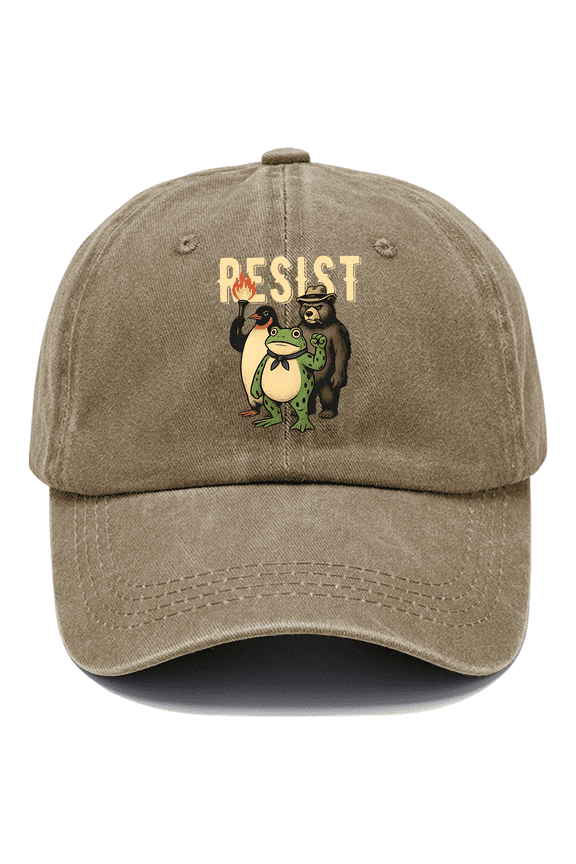 Resist Frog Cap, Resist Frog Hat, Unisex-Adult Baseball Cap
