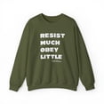 thumbnail image 1 of Resist Much Obey Little Crewneck Sweatshirt, Walt Whitman Quote Sweatshirt, 1 of 1