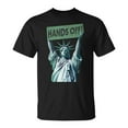 thumbnail image 1 of Resist and Protest T-Shirt – Hands Off Statue of Liberty Graphic Tee for Men & Women, Civil Rights Activism Shirt, Pro-Democracy March Outfit, Patriotic Liberty Symbol Protest Top, 1 of 3