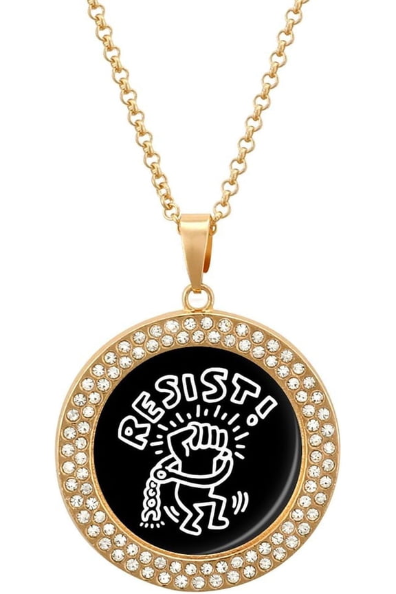 Resist Womens Necklaces Quality Inlaid Crystal Round Alloy Pendant Necklace Tiny Gift Jewelry[s027]
