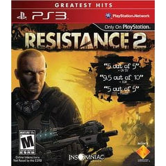 Restored Resistance 2 PlayStation 3 PS3 Physical First-Person Shooter Action & Adventure, Parental Controls Video Game
