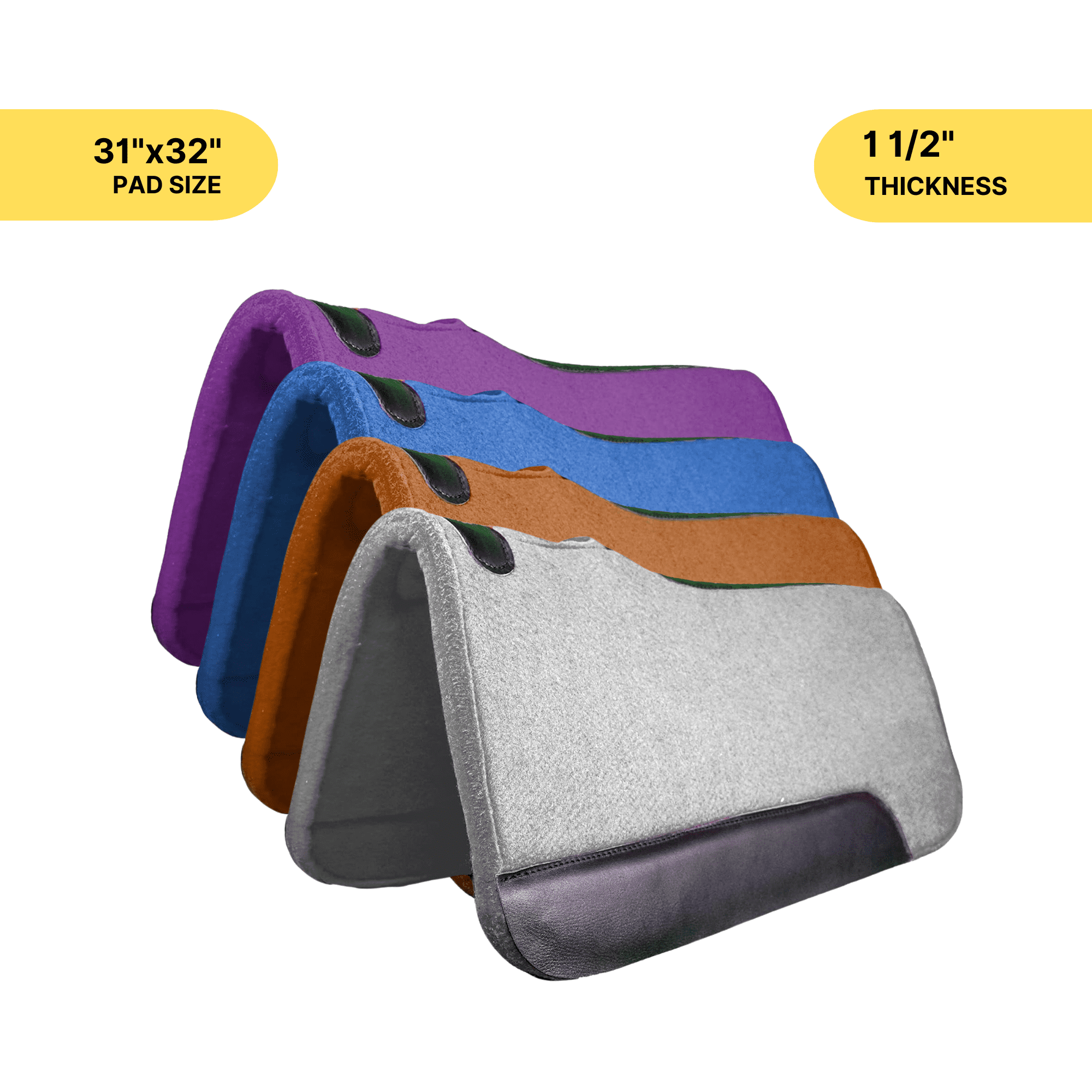 Resistance 31 x 32 Felt Performance Saddle Pad with Wear Leathers 1 1/2