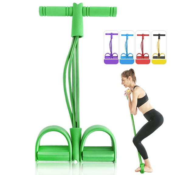Resistance Band, 4-Tube Pedal Resistance Bands with Handles, Elastic Pull Rope Fitness Equipment for Home Workout, Strength Training, Physical Therapy, Yoga, Pilates
