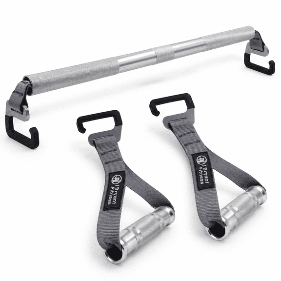 Resistance Band Exercise Bar with Handles, Heavy Duty Portable Home Workout
