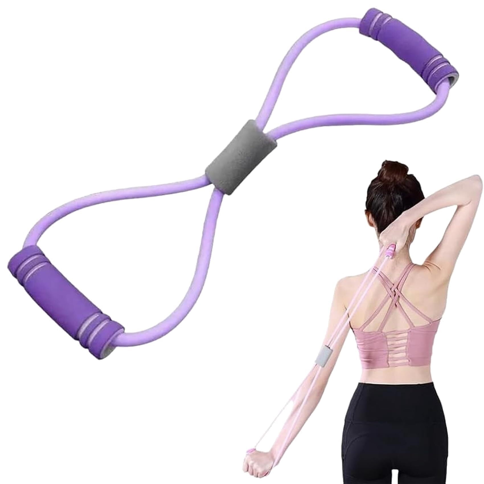 Resistance Band, Figure 8 Resistance Band with Handles, Chest Expander ...