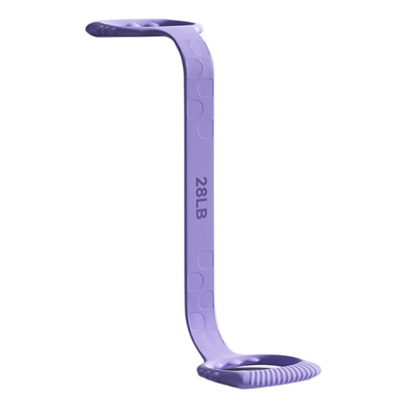 Resistance Band with Handle - 20x4.3 Inch Pilates and Fitness Exercise Band for Shoulder, Arm and Leg Workouts - 1 PCS Lightweight Portable Full-Body Training Strap, Up to 28 lbs Resistance (Purple2)