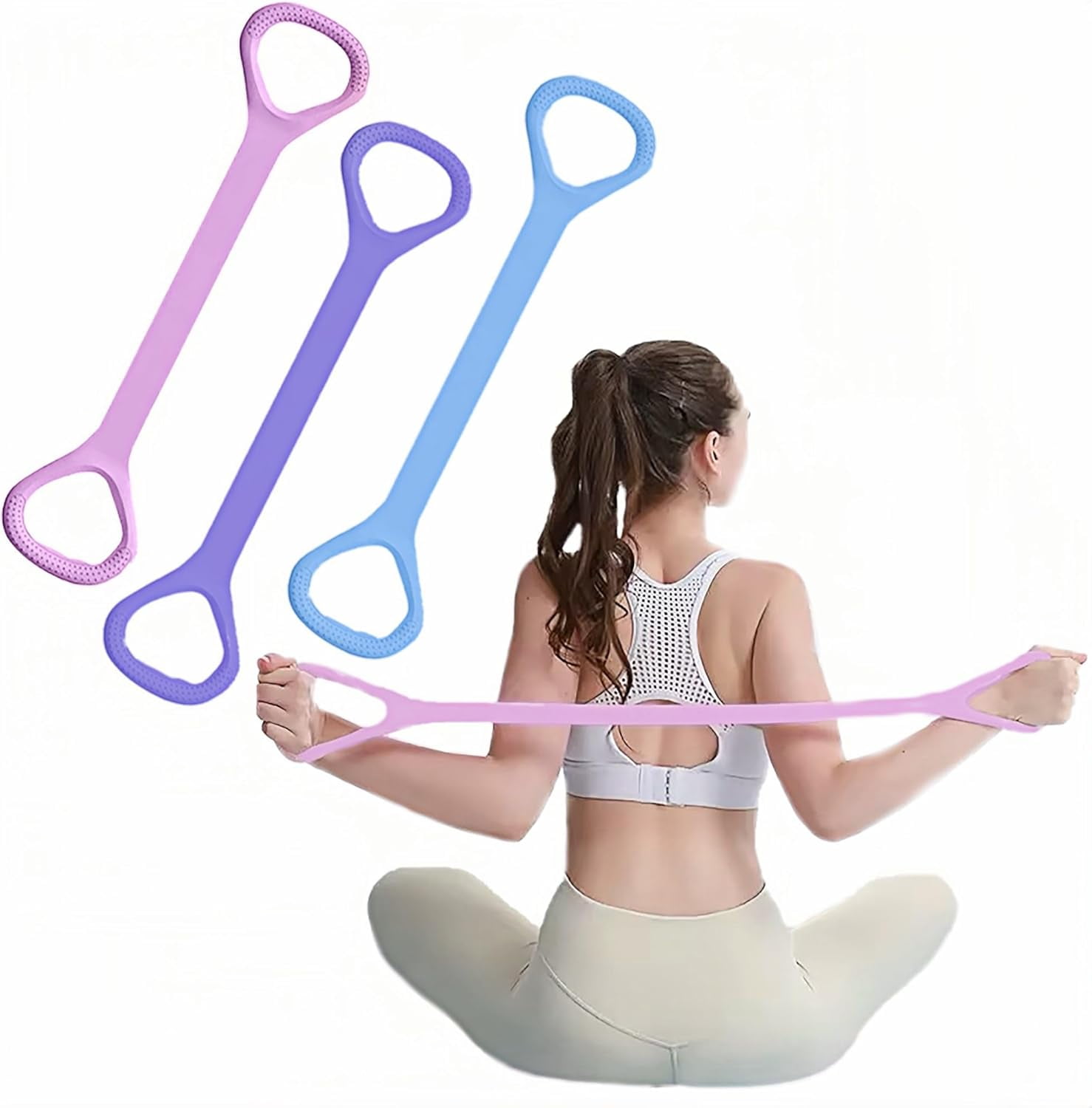 Resistance Band with Handles, Elastic Bands for Working Out,Arm,Back,Shoulder Training Elastic Ropes,Exercise Equipment for Yoga, Pilates,Physical Therapy Stretching