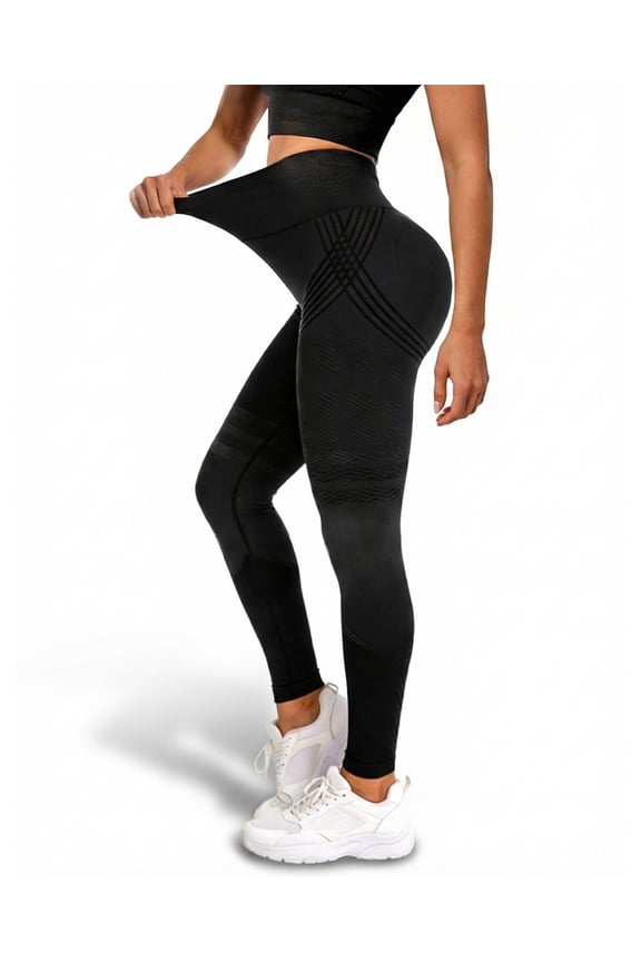 Resistance Band Leggings Anti Cellulite for Women, Women’s 3D Compression Leggings, Seamless Scrunch Butt Lift Yoga Pants, Elastic Workout Leggings for Fitness and Training