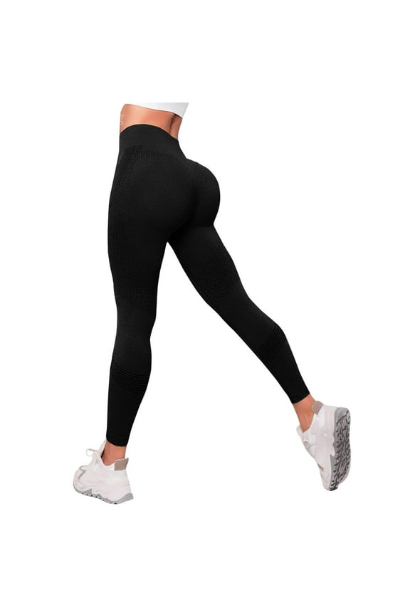 Resistance Band Leggings for Women – High Waist Compression Leggings with Built-in Resistance Bands | Yoga Pants Black L