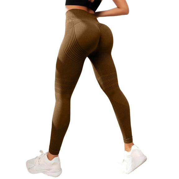 Resistance Band Leggings for Women, High Waist Leggings with Built-in Resistance Bands for Yoga, Gym, Workout Coffee L