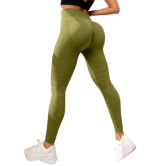 Resistance Band Leggings for Women, High Waist Leggings with Built-in Resistance Bands for Yoga, Gym, Workout Green 2XL