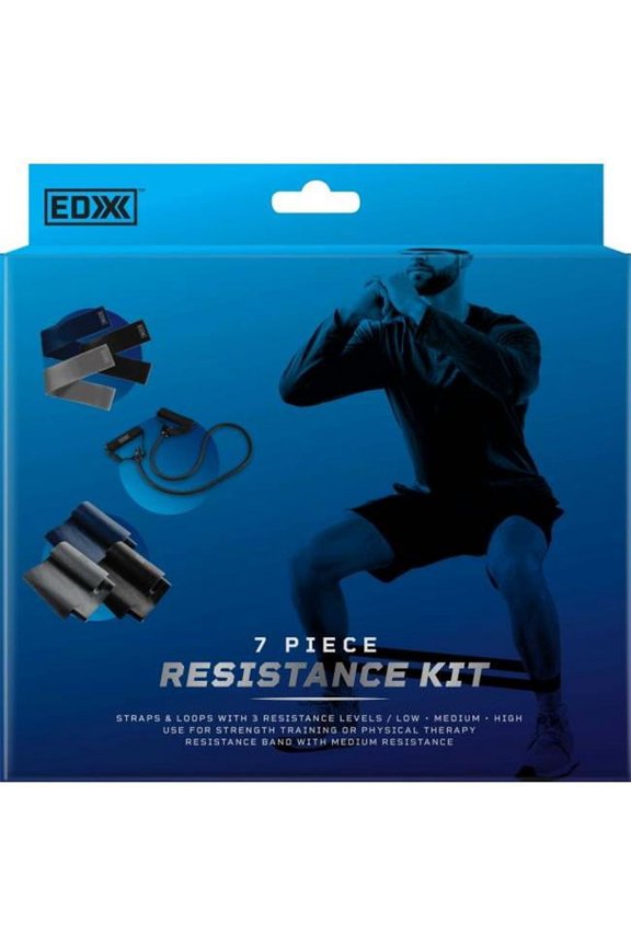 Resistance Band, Multi Color - Set of 7