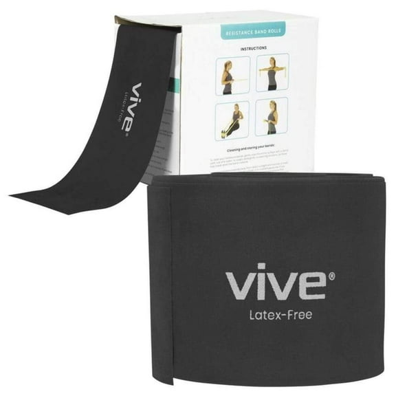 Vive Professional Non-Latex Resistance Band Roll – 25-Yard Elastic for Physical Therapy, Strength Training, Rehabilitation, and Full-Body Workouts, XX-Heavy