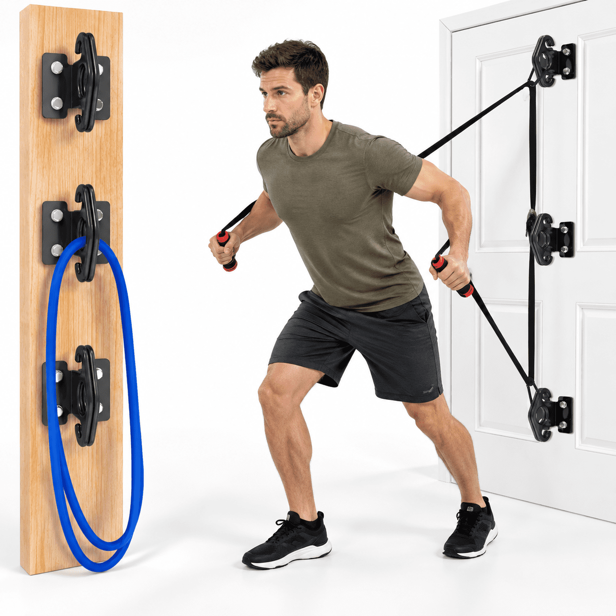 Resistance Band Wall Anchor Set No Weld Mount For Exercise Bands ...