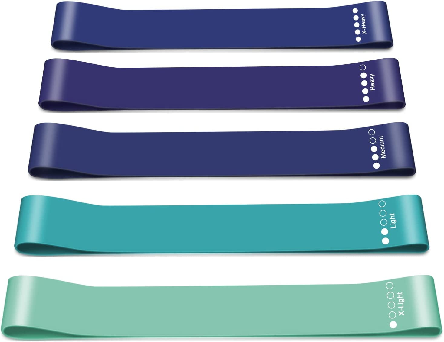 K-Mart Resistance Bands Set Of 5 - Exercise Band With 5