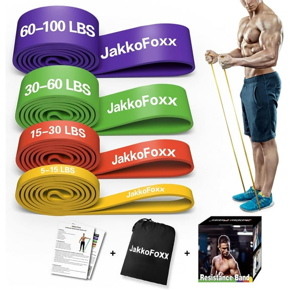 Resistance Bands,4 Set Pull Up Bands,Stretching Assist Bands Set for Men & WomenPortable Exercise, Muscle Training,Physical Therapy,Exercise Workout Bands for Working Out
