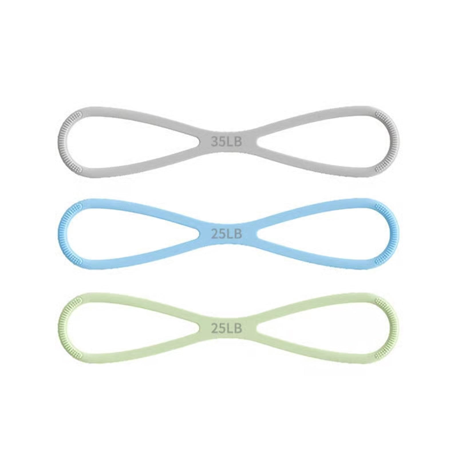 Resistance Bands 8-Shaped Silicone Resistance Band with Massage Grip, Figure 8 Resistance Bands with Handles Keep Resistance Band Figure for Home Workout