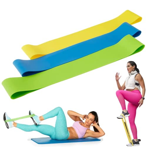 Resistance Bands for Booty and Thigh Workouts,Unisex Strength Workout Exercise Loops for Women & Men,Light,Medium & Heavy Resistance Levels,12 Inch,3 Pack