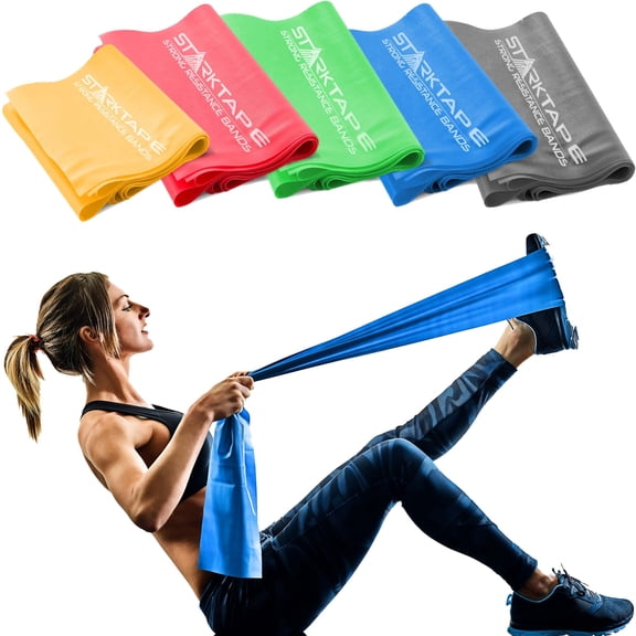 Resistance Bands. Elastic Professional Physical Therapy Latex Band. - Perfect for Home Exercise, Yoga, Pilates, Gym, Rehab, Workout