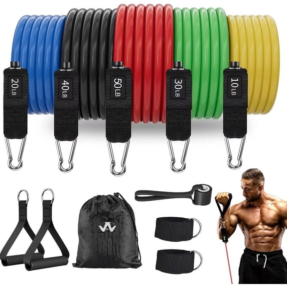 Resistance Bands, Exercise Bands,Resistance Bands for Working Out, Work Out Bands with Handles for Men and Women Fitness, Strength   Gym Equipment