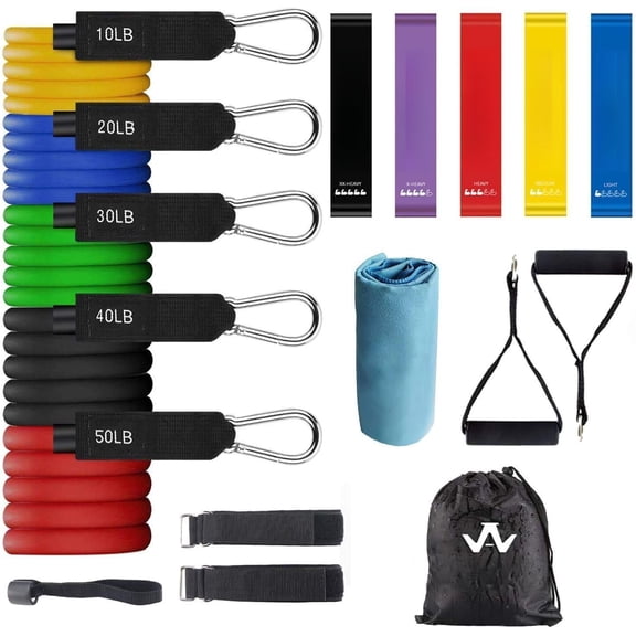 Resistance Bands, Exercise Bands,Resistance Bands for Working Out, Work Out Bands with Handles for Men and Women Fitness, Strength Gym Equipment