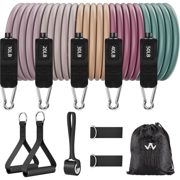 Resistance Bands, Exercise Bands,Resistance Bands for Working Out, Work Out Bands with Handles for Men and Women Fitness, Strength   Gym Equipment