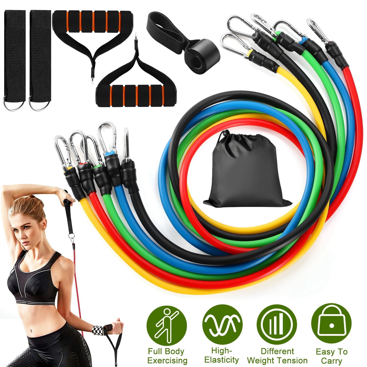 Resistance Bands Exercise Bands Workout Bands, 11Pcs Resistance