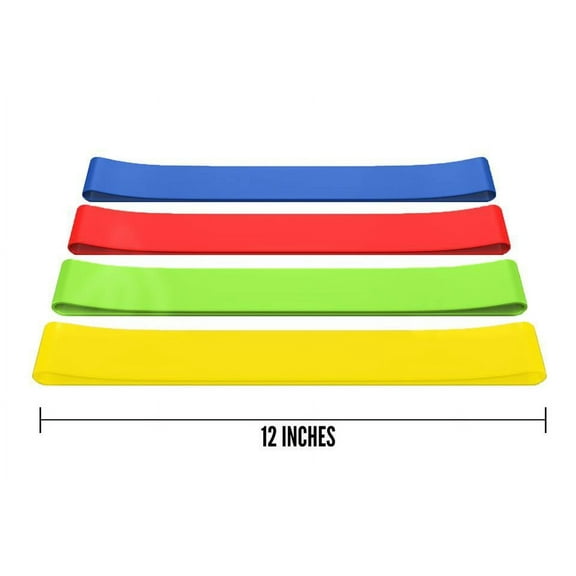 Resistance Bands Exercise Loops - 12-inch Workout Bands for Physical Therapy Rehab Stretching Fitness Yoga