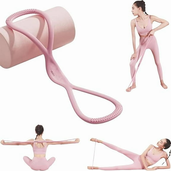 Resistance Bands, Figure 8 Exercise Bands for Women Men, Figure 8 Resistance Band, Keep Resistance Band Figure 8, Exercise Bands for Strength Training, Yoga, Pilates, Elastic Pull Bands (Pink 25p)
