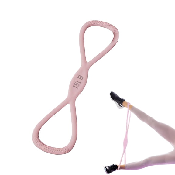 Resistance Bands Figure 8 Exercise Bands for Full-Body Workouts – 15 LB Suitable for Shoulder, Back, and Arm Exercises