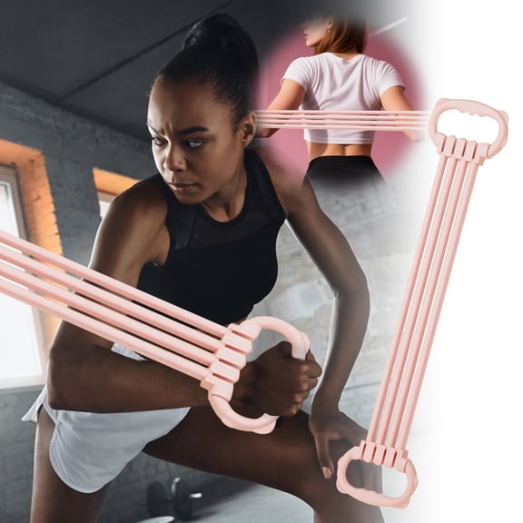 Resistance Bands For Back Workout Stretching Exercise Yoga Fitness Training Strength Home Gym， 60cm， Pink