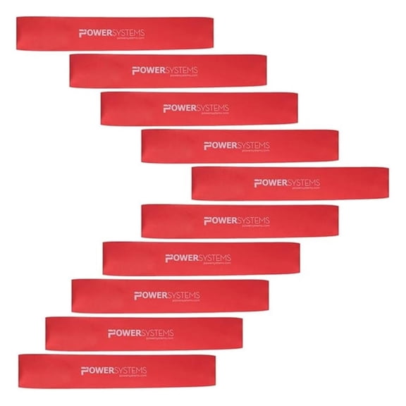 Resistance Bands  Grade Exercise Loop Bands Kit for Working Out, Elastic Bands for Physical Therapy, Strength, Fitness Training at Home or Gym  Medium, Red  10 Pack