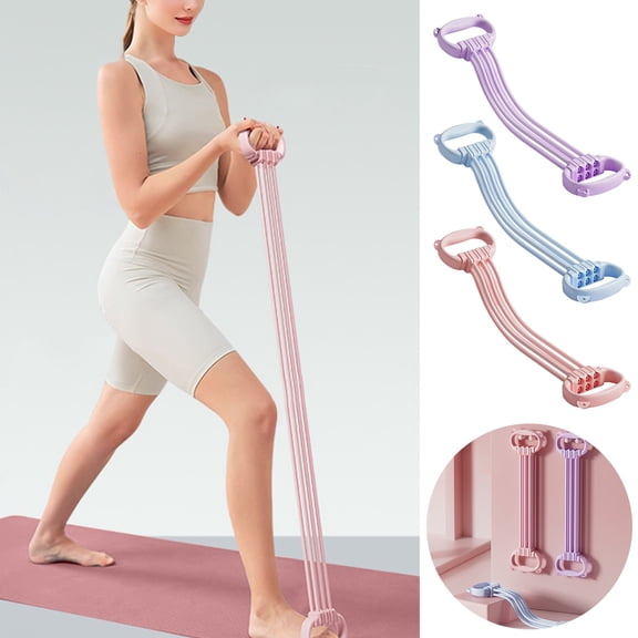 Resistance Bands with Handles - Fabric Exercise Bands for Full Body Workout - Non- Elastic Strength Training Bands for Arms, Legs, Chest & Core - Professional Stretch Bands for Home/Gym