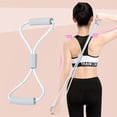 thumbnail image 1 of Resistance Bands with Handles Figure 8 Fitness Exercise Bands Resistance for Arm Shoulder Leg Stretch Elastic Bands for Exercise Workouts Training Flexibility Pulling Rope, 1 of 6